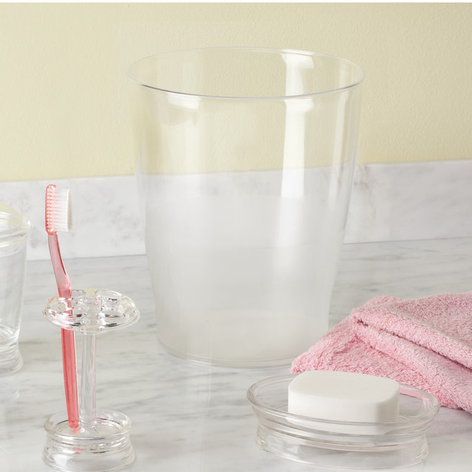 IDESIGN Eco Vanity Ceramic Tumbler In White 28221 - The Home Depot